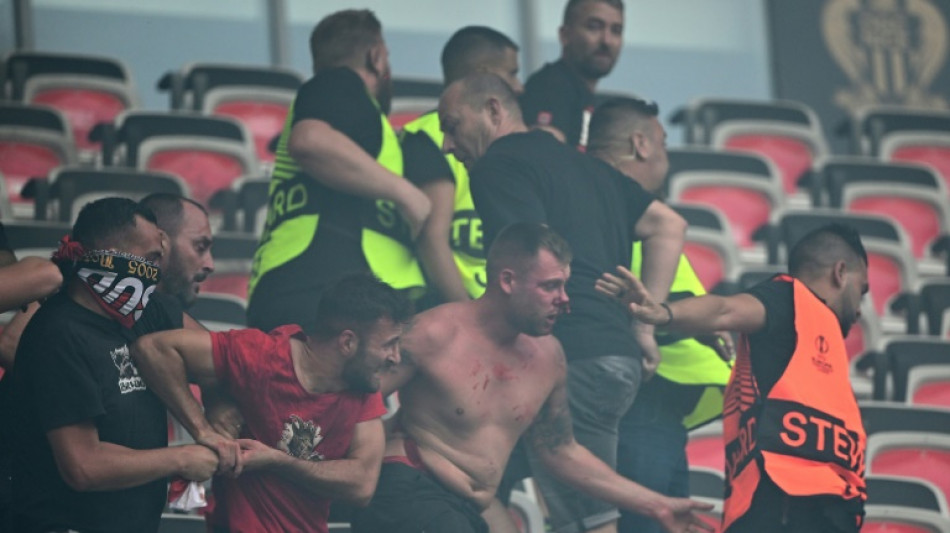 One fan 'critical' after clashes at Nice v Cologne Conference League tie