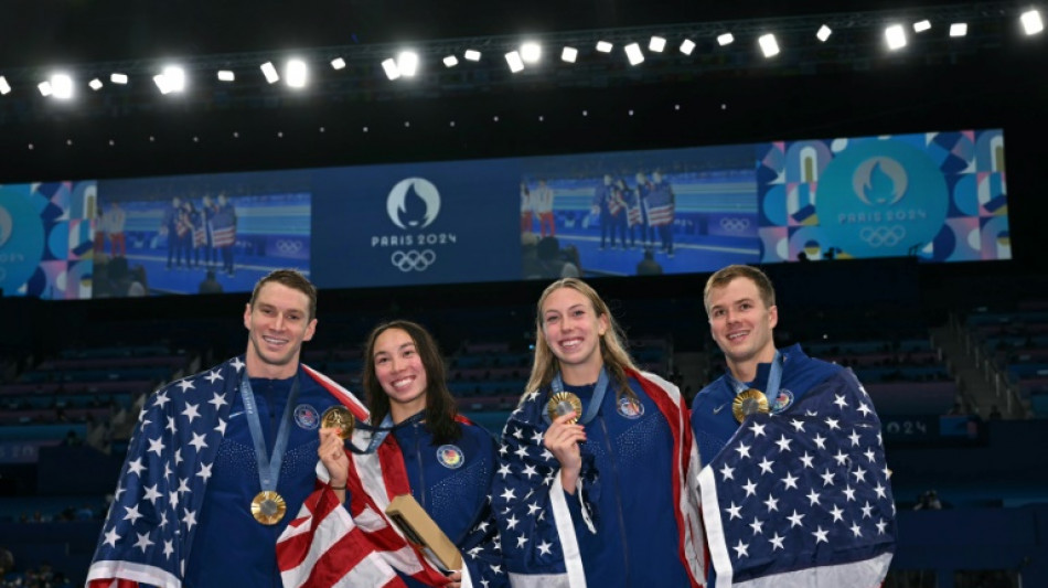 US break world record to win Olympic 4x100m mixed medley gold