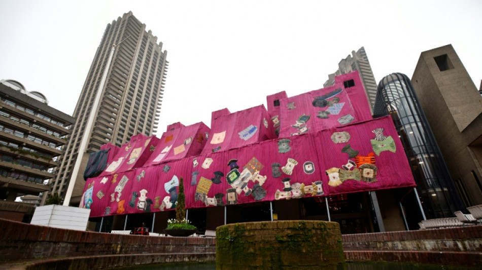 Ghanaian artist Ibrahim Mahama adds splash of colour to London complex