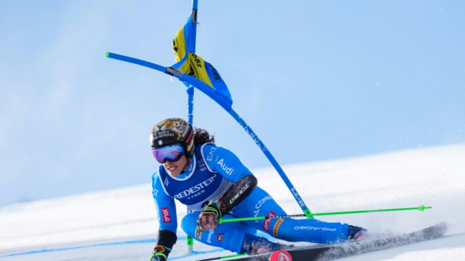 Brignone leads world giant slalom in Shiffrin absence