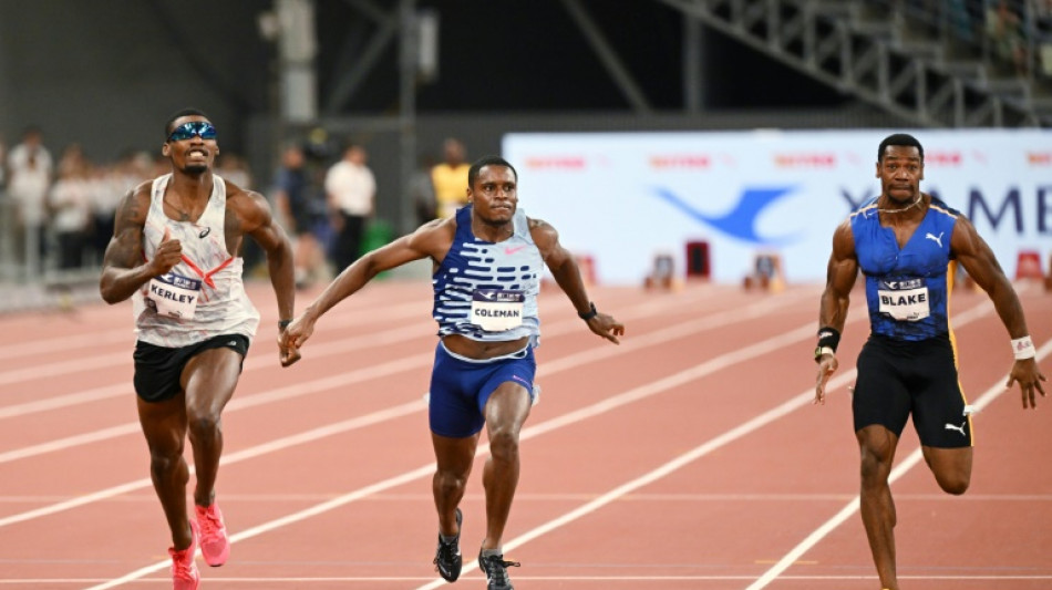 Athlétisme: Coleman éteint le duel Jacobs-Kerley en Chine