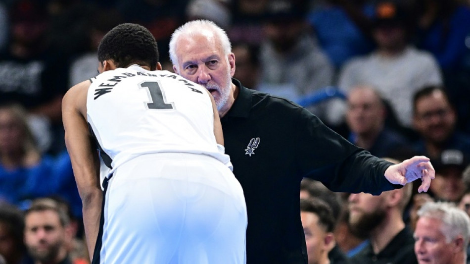 NBA: l'expérimenté Popovich veut polir patiemment le diamant Wembanyama