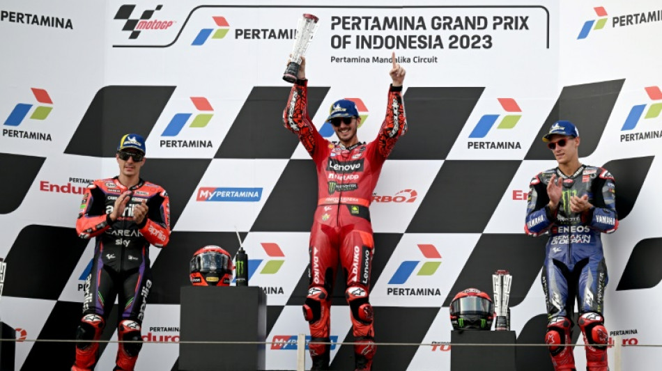 MotoGP: l’Italien Bagnaia s’impose en Indonésie et reprend la tête du Championnat