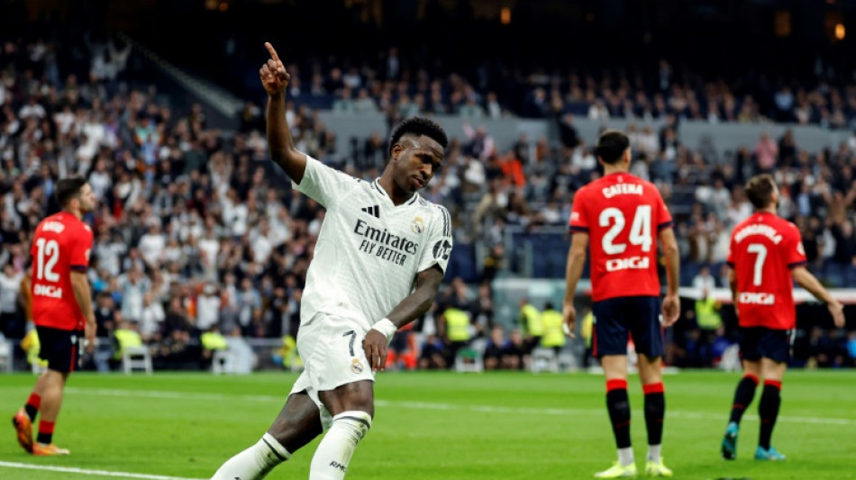 Vinicius treble helps Real Madrid crush Osasuna