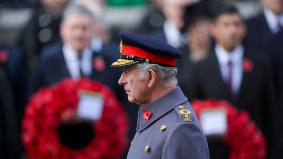 Royaume-Uni: le roi Charles participe à son premier "Dimanche du Souvenir"