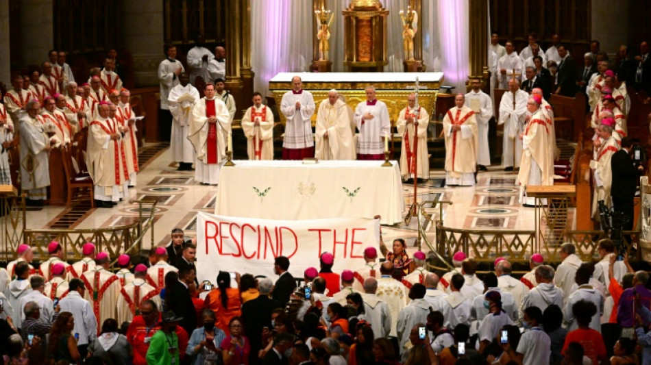 Pope celebrates mass at North America's oldest Catholic shrine